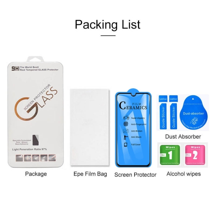 Película de cerámica de cubierta completa con pegamento completo 2.5D, For Xiaomi Mi 9T, For Xiaomi Mi Play, For Xiaomi Redmi K30, For Samsung Galaxy A01, For Xiaomi Redmi Note 8, For Samsung Galaxy A21, For Xiaomi Redmi Note 8T, For Samsung Galaxy A20...