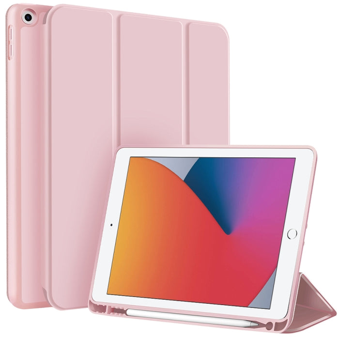 Funda para tableta de cuero inteligente de TPU de 3 pliegues con ranura para bolígrafo, For iPad Pro 13 2025 / 2024, For iPad Pro 11 2025 / 2024, For iPad 2025 / 2022, For iPad Air 11 2025 / 2024, For iPad mini 2024 / mini 6, For iPad Pro 12.9         ...