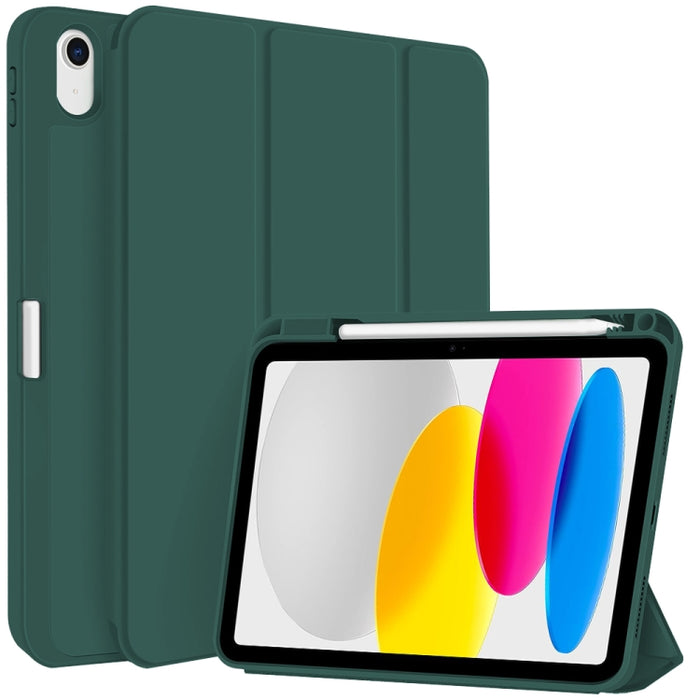Funda para tableta de cuero inteligente de TPU de 3 pliegues con ranura para bolígrafo, For iPad Pro 13 2025 / 2024, For iPad Pro 11 2025 / 2024, For iPad 2025 / 2022, For iPad Air 11 2025 / 2024, For iPad mini 2024 / mini 6, For iPad Pro 12.9         ...