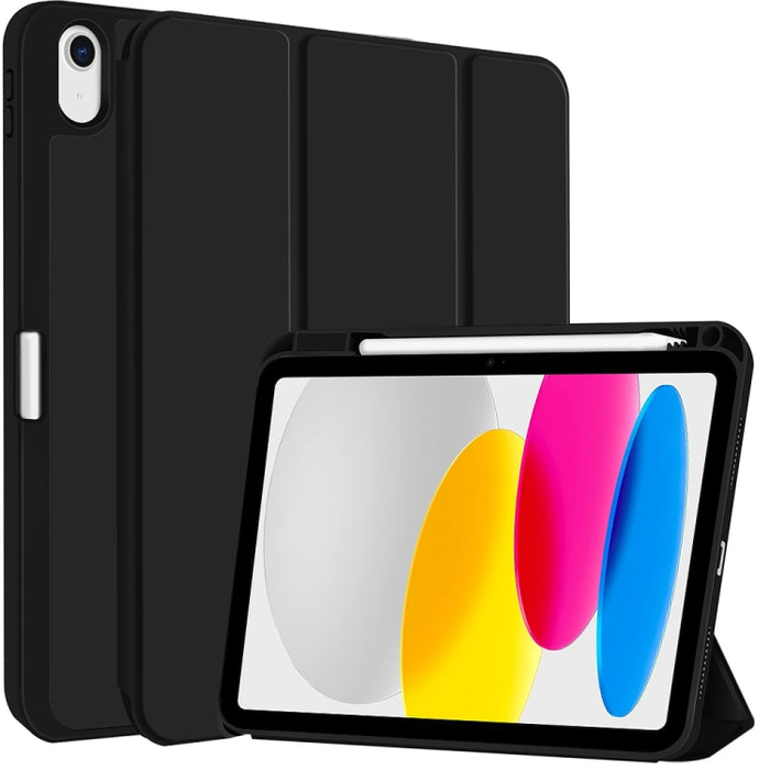 Funda para tableta de cuero inteligente de TPU de 3 pliegues con ranura para bolígrafo, For iPad Pro 13 2025 / 2024, For iPad Pro 11 2025 / 2024, For iPad 2025 / 2022, For iPad Air 11 2025 / 2024, For iPad mini 2024 / mini 6, For iPad Pro 12.9         ...