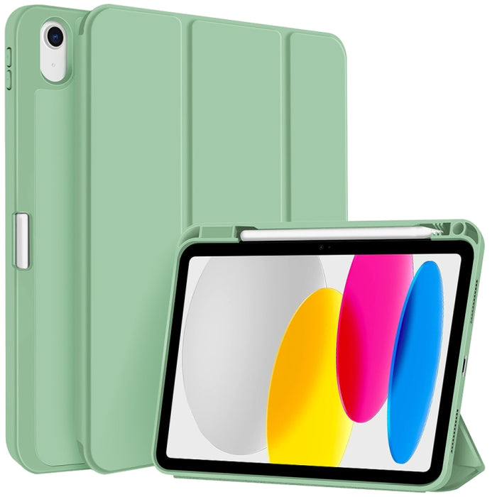 Funda para tableta de cuero inteligente de TPU de 3 pliegues con ranura para bolígrafo, For iPad Pro 13 2025 / 2024, For iPad Pro 11 2025 / 2024, For iPad 2025 / 2022, For iPad Air 11 2025 / 2024, For iPad mini 2024 / mini 6, For iPad Pro 12.9         ...