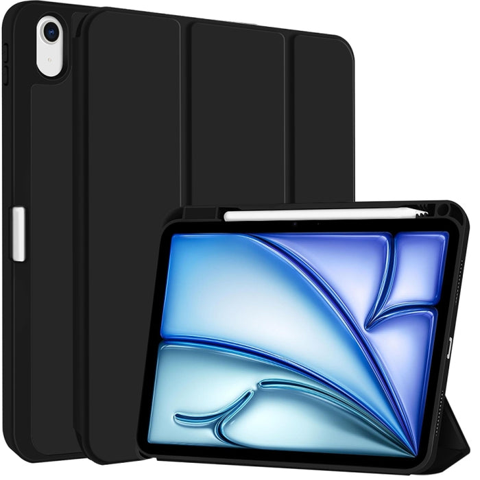 Funda para tableta de cuero inteligente de TPU de 3 pliegues con ranura para bolígrafo, For iPad Pro 13 2025 / 2024, For iPad Pro 11 2025 / 2024, For iPad 2025 / 2022, For iPad Air 11 2025 / 2024, For iPad mini 2024 / mini 6, For iPad Pro 12.9         ...