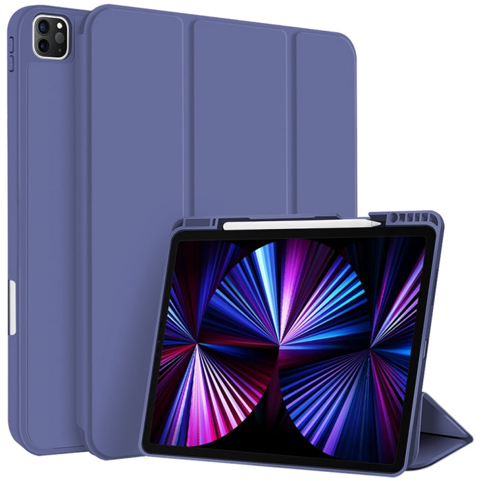 Funda para tableta de cuero inteligente de TPU de 3 pliegues con ranura para bolígrafo, For iPad Pro 13 2025 / 2024, For iPad Pro 11 2025 / 2024, For iPad 2025 / 2022, For iPad Air 11 2025 / 2024, For iPad mini 2024 / mini 6, For iPad Pro 12.9         ...