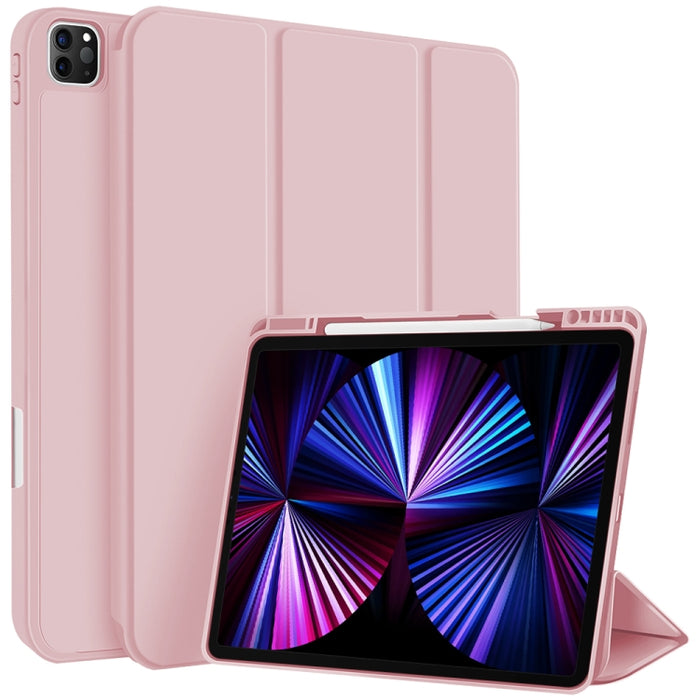 Funda para tableta de cuero inteligente de TPU de 3 pliegues con ranura para bolígrafo, For iPad Pro 13 2025 / 2024, For iPad Pro 11 2025 / 2024, For iPad 2025 / 2022, For iPad Air 11 2025 / 2024, For iPad mini 2024 / mini 6, For iPad Pro 12.9         ...
