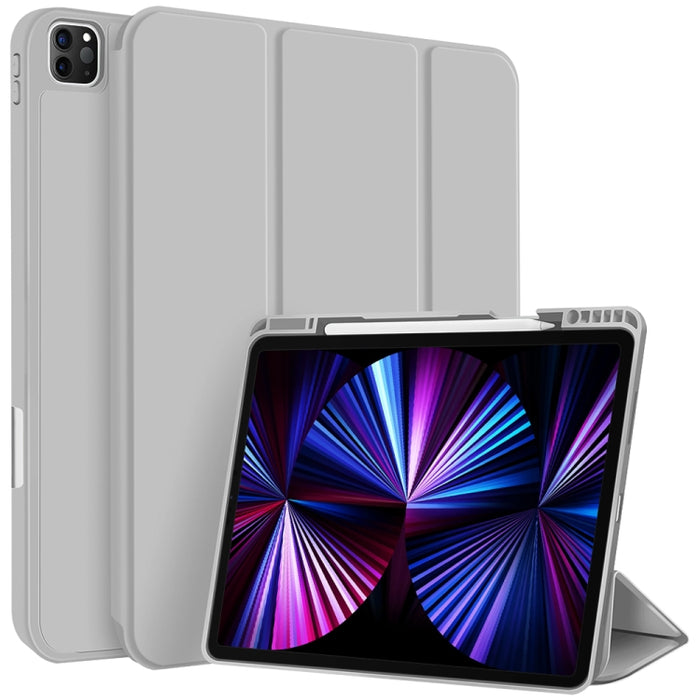 Funda para tableta de cuero inteligente de TPU de 3 pliegues con ranura para bolígrafo, For iPad Pro 13 2025 / 2024, For iPad Pro 11 2025 / 2024, For iPad 2025 / 2022, For iPad Air 11 2025 / 2024, For iPad mini 2024 / mini 6, For iPad Pro 12.9         ...