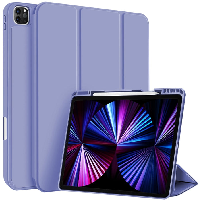 Funda para tableta de cuero inteligente de TPU de 3 pliegues con ranura para bolígrafo, For iPad Pro 13 2025 / 2024, For iPad Pro 11 2025 / 2024, For iPad 2025 / 2022, For iPad Air 11 2025 / 2024, For iPad mini 2024 / mini 6, For iPad Pro 12.9         ...