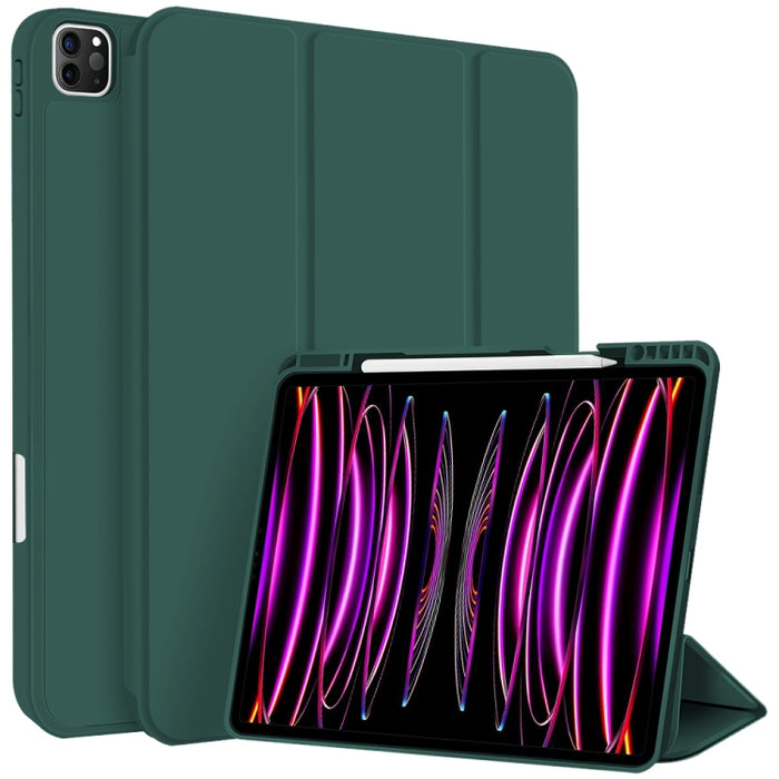 Funda para tableta de cuero inteligente de TPU de 3 pliegues con ranura para bolígrafo, For iPad Pro 13 2025 / 2024, For iPad Pro 11 2025 / 2024, For iPad 2025 / 2022, For iPad Air 11 2025 / 2024, For iPad mini 2024 / mini 6, For iPad Pro 12.9         ...