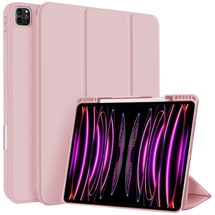 Funda para tableta de cuero inteligente de TPU de 3 pliegues con ranura para bolígrafo, For iPad Pro 13 2025 / 2024, For iPad Pro 11 2025 / 2024, For iPad 2025 / 2022, For iPad Air 11 2025 / 2024, For iPad mini 2024 / mini 6, For iPad Pro 12.9         ...