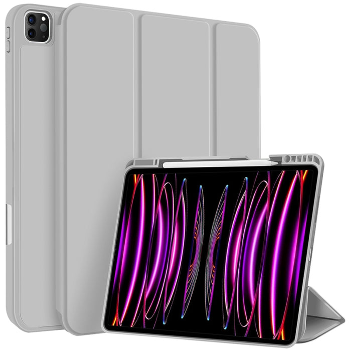 Funda para tableta de cuero inteligente de TPU de 3 pliegues con ranura para bolígrafo, For iPad Pro 13 2025 / 2024, For iPad Pro 11 2025 / 2024, For iPad 2025 / 2022, For iPad Air 11 2025 / 2024, For iPad mini 2024 / mini 6, For iPad Pro 12.9         ...