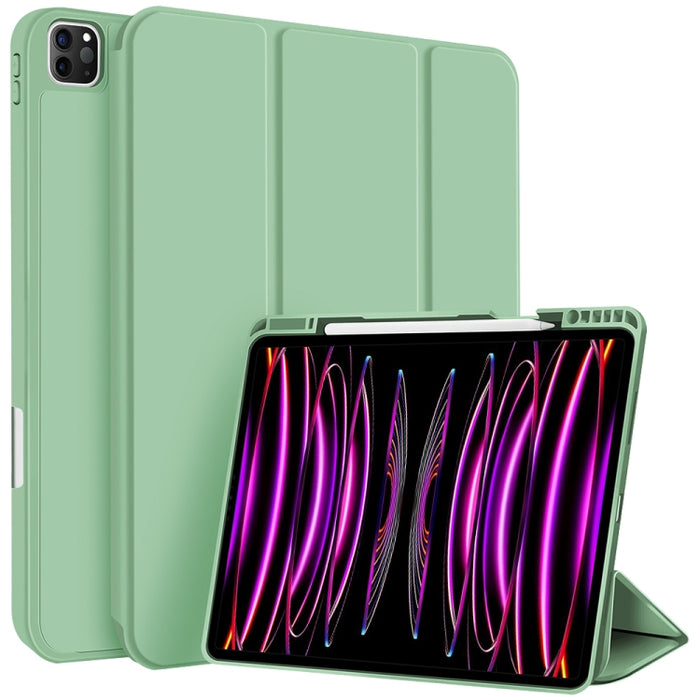 Funda para tableta de cuero inteligente de TPU de 3 pliegues con ranura para bolígrafo, For iPad Pro 13 2025 / 2024, For iPad Pro 11 2025 / 2024, For iPad 2025 / 2022, For iPad Air 11 2025 / 2024, For iPad mini 2024 / mini 6, For iPad Pro 12.9         ...
