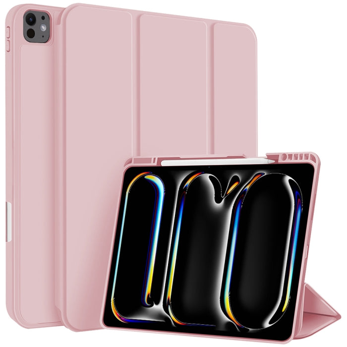Funda para tableta de cuero inteligente de TPU de 3 pliegues con ranura para bolígrafo, For iPad Pro 13 2025 / 2024, For iPad Pro 11 2025 / 2024, For iPad 2025 / 2022, For iPad Air 11 2025 / 2024, For iPad mini 2024 / mini 6, For iPad Pro 12.9         ...