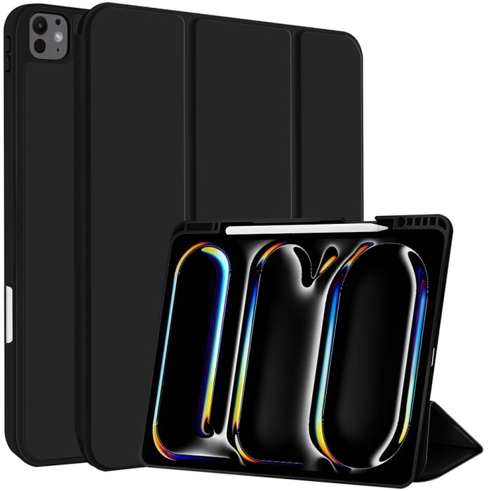 Funda para tableta de cuero inteligente de TPU de 3 pliegues con ranura para bolígrafo, For iPad Pro 13 2025 / 2024, For iPad Pro 11 2025 / 2024, For iPad 2025 / 2022, For iPad Air 11 2025 / 2024, For iPad mini 2024 / mini 6, For iPad Pro 12.9         ...