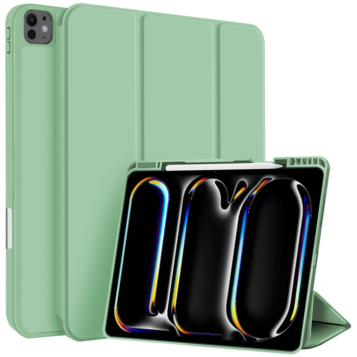 Funda para tableta de cuero inteligente de TPU de 3 pliegues con ranura para bolígrafo, For iPad Pro 13 2025 / 2024, For iPad Pro 11 2025 / 2024, For iPad 2025 / 2022, For iPad Air 11 2025 / 2024, For iPad mini 2024 / mini 6, For iPad Pro 12.9         ...