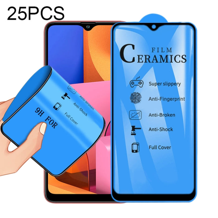 Película de cerámica de cubierta completa con pegamento completo 25 PCS 2.5D, For Xiaomi Mi 9T, For Xiaomi Mi Play, For Xiaomi Redmi K30, For Xiaomi Redmi Note 8, For Xiaomi Redmi Note 8T, For Xiaomi Redmi Note 8 Pro, For Samsung Galaxy A01            ...