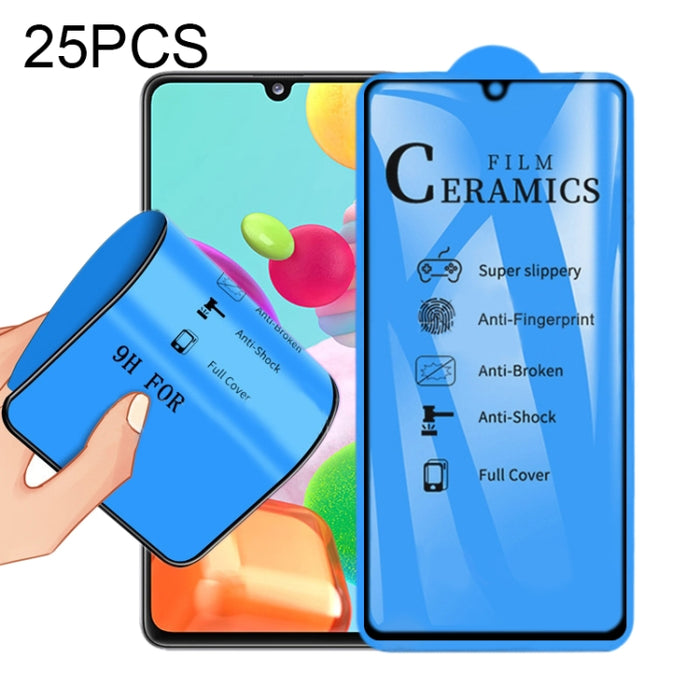 Película de cerámica de cubierta completa con pegamento completo 25 PCS 2.5D, For Xiaomi Mi 9T, For Xiaomi Mi Play, For Xiaomi Redmi K30, For Xiaomi Redmi Note 8, For Xiaomi Redmi Note 8T, For Xiaomi Redmi Note 8 Pro, For Samsung Galaxy A01            ...