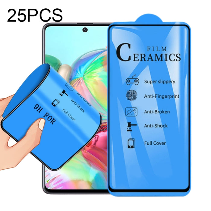 Película de cerámica de cubierta completa con pegamento completo 25 PCS 2.5D, For Xiaomi Mi 9T, For Xiaomi Mi Play, For Xiaomi Redmi K30, For Xiaomi Redmi Note 8, For Xiaomi Redmi Note 8T, For Xiaomi Redmi Note 8 Pro, For Samsung Galaxy A01            ...