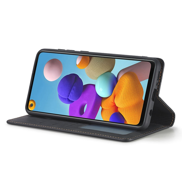 Forwenw Dream Series Oil Edge Fuerte magnetismo Funda de cuero con tapa horizontal con soporte y ranuras para tarjetas y billetera y marco de fotos, For Samsung Galaxy A21s, For Samsung Galaxy Note20, For Samsung Galaxy Note20 Ultra                    ...