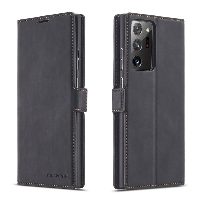 Forwenw Dream Series Oil Edge Fuerte magnetismo Funda de cuero con tapa horizontal con soporte y ranuras para tarjetas y billetera y marco de fotos, For Samsung Galaxy A21s, For Samsung Galaxy Note20, For Samsung Galaxy Note20 Ultra                    ...