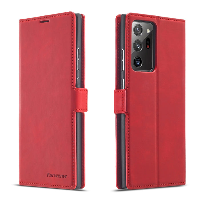 Forwenw Dream Series Oil Edge Fuerte magnetismo Funda de cuero con tapa horizontal con soporte y ranuras para tarjetas y billetera y marco de fotos, For Samsung Galaxy A21s, For Samsung Galaxy Note20, For Samsung Galaxy Note20 Ultra                    ...