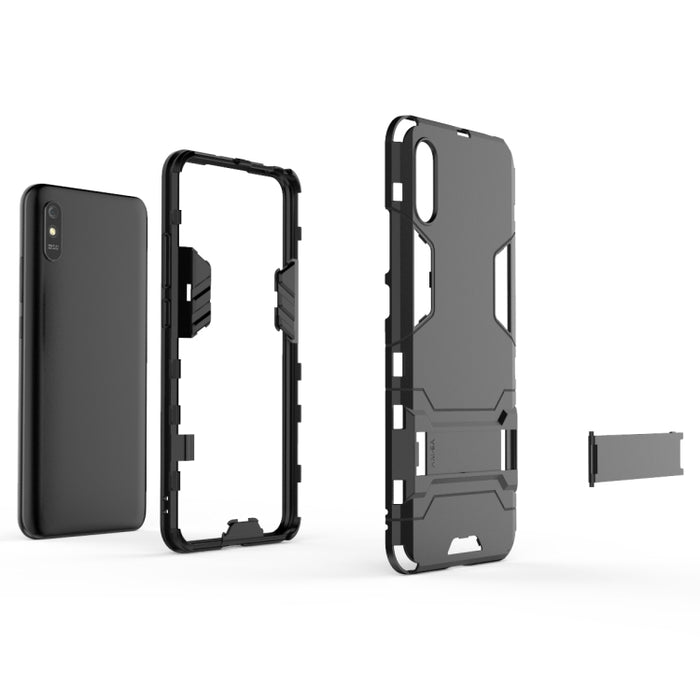 Funda protectora PC + TPU a prueba de golpes con soporte, For Xiaomi Redmi 9A, For Xiaomi Redmi 9C, For Huawei Enjoy 20