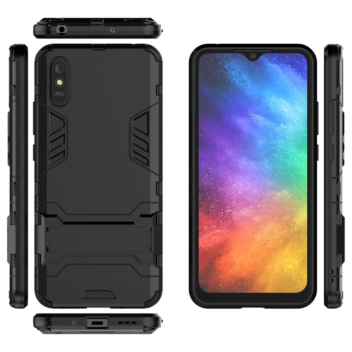 Funda protectora PC + TPU a prueba de golpes con soporte, For Xiaomi Redmi 9A, For Xiaomi Redmi 9C, For Huawei Enjoy 20