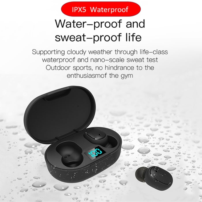 Auricular Bluetooth inalámbrico TWS con pantalla LED E6S, E6S (White), E6S (Pink), E6S (Blue), E6S (Green)