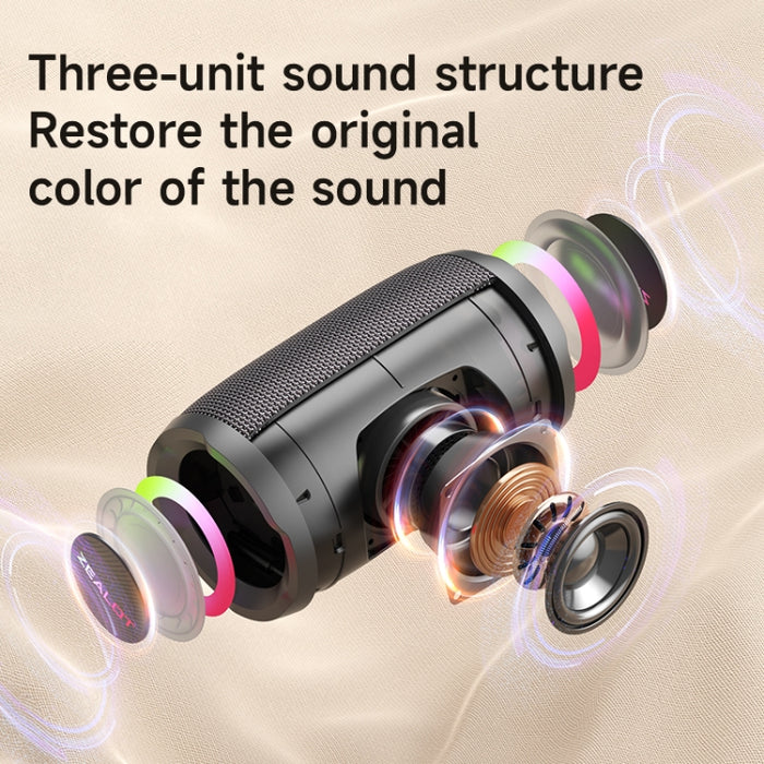 Zealot S61M Altavoz inalámbrico Karaoke con luz rítmica RGB, Single Mic, Dual Mic