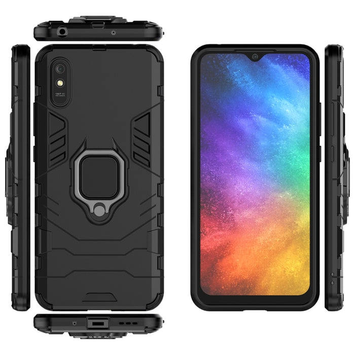 Funda protectora anticaída de PC + TPU con soporte de anillo magnético, For Xiaomi Redmi 9A, For Xiaomi Redmi 9C, For Huawei Enjoy 20, For Huawei Maimang 9, For OPPO Realme C11
