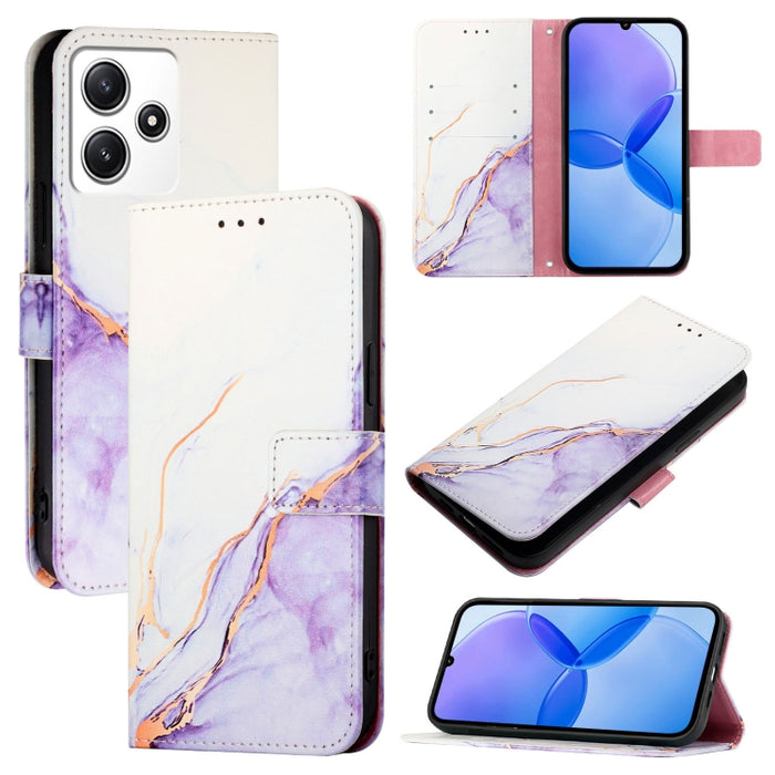 PT003 Funda de teléfono de cuero con tapa y patrón de mármol, For Xiaomi Poco F6, For Xiaomi Poco X6 Neo 5G Global, For Xiaomi 14 Ultra, For Xiaomi 14 Pro, For Xiaomi 14, For Xiaomi Redmi Note 12R / Poco M6 Pro 5G                                       ...