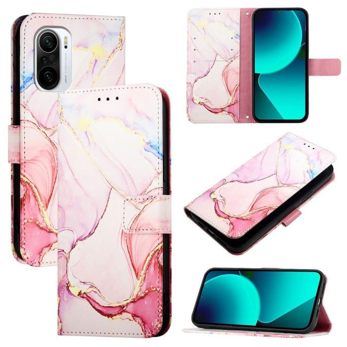 PT003 Funda de teléfono de cuero con tapa y patrón de mármol, For Xiaomi Poco F6, For Xiaomi Poco X6 Neo 5G Global, For Xiaomi 14 Ultra, For Xiaomi 14 Pro, For Xiaomi 14, For Xiaomi Redmi Note 12R / Poco M6 Pro 5G                                       ...