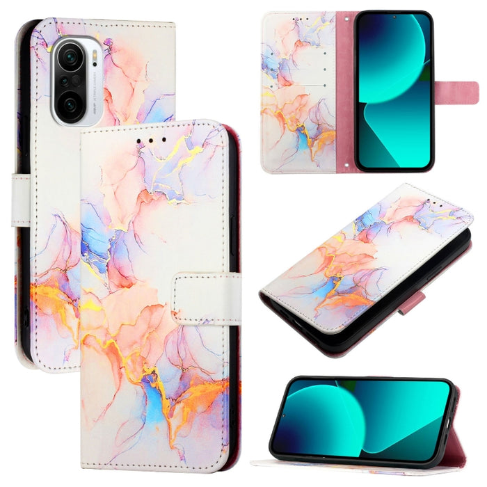 PT003 Funda de teléfono de cuero con tapa y patrón de mármol, For Xiaomi Poco F6, For Xiaomi Poco X6 Neo 5G Global, For Xiaomi 14 Ultra, For Xiaomi 14 Pro, For Xiaomi 14, For Xiaomi Redmi Note 12R / Poco M6 Pro 5G                                       ...