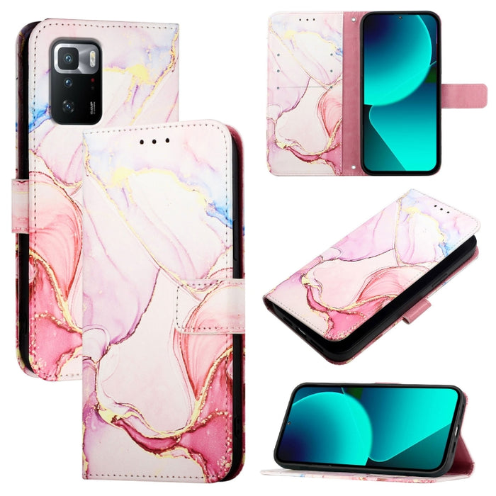 PT003 Funda de teléfono de cuero con tapa y patrón de mármol, For Xiaomi Poco X3 GT, For Xiaomi Mi 11 Ultra, For Xiaomi Mi 11 Pro, For Xiaomi Mi 11, For Xiaomi Redmi 10X 4G, For Xiaomi Redmi Note 9 4G Global, For Xiaomi Mi 10T / 10T Pro 5G / Redmi K30S...
