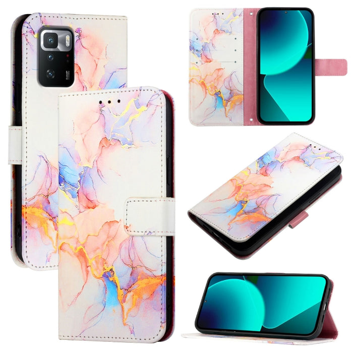 PT003 Funda de teléfono de cuero con tapa y patrón de mármol, For Xiaomi Poco X3 GT, For Xiaomi Mi 11 Ultra, For Xiaomi Mi 11 Pro, For Xiaomi Mi 11, For Xiaomi Redmi 10X 4G, For Xiaomi Redmi Note 9 4G Global, For Xiaomi Mi 10T / 10T Pro 5G / Redmi K30S...