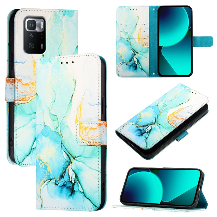 PT003 Funda de teléfono de cuero con tapa y patrón de mármol, For Xiaomi Poco X3 GT, For Xiaomi Mi 11 Ultra, For Xiaomi Mi 11 Pro, For Xiaomi Mi 11, For Xiaomi Redmi 10X 4G, For Xiaomi Redmi Note 9 4G Global, For Xiaomi Mi 10T / 10T Pro 5G / Redmi K30S...