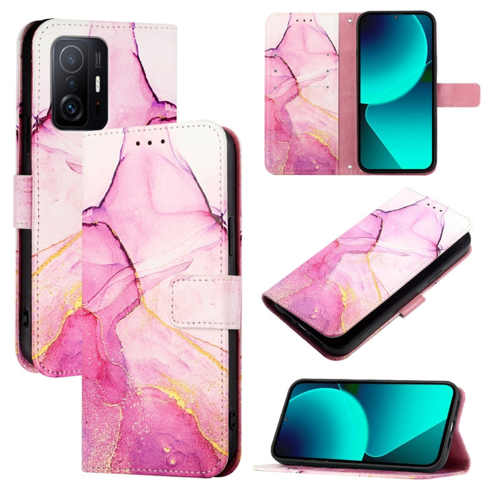PT003 Funda de teléfono de cuero con tapa y patrón de mármol, For Xiaomi Poco X3 GT, For Xiaomi Mi 11 Ultra, For Xiaomi Mi 11 Pro, For Xiaomi Mi 11, For Xiaomi Redmi 10X 4G, For Xiaomi Redmi Note 9 4G Global, For Xiaomi Mi 10T / 10T Pro 5G / Redmi K30S...