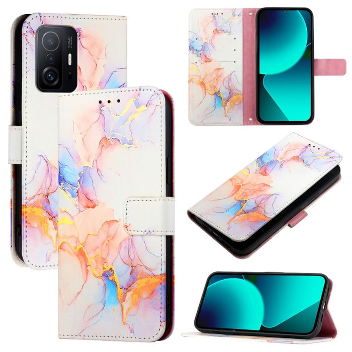 PT003 Funda de teléfono de cuero con tapa y patrón de mármol, For Xiaomi Poco X3 GT, For Xiaomi Mi 11 Ultra, For Xiaomi Mi 11 Pro, For Xiaomi Mi 11, For Xiaomi Redmi 10X 4G, For Xiaomi Redmi Note 9 4G Global, For Xiaomi Mi 10T / 10T Pro 5G / Redmi K30S...