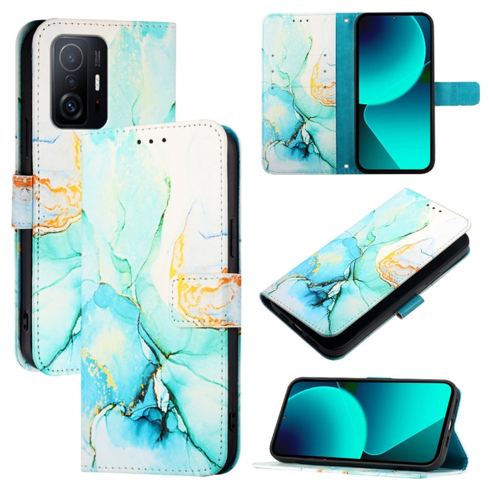 PT003 Funda de teléfono de cuero con tapa y patrón de mármol, For Xiaomi Poco X3 GT, For Xiaomi Mi 11 Ultra, For Xiaomi Mi 11 Pro, For Xiaomi Mi 11, For Xiaomi Redmi 10X 4G, For Xiaomi Redmi Note 9 4G Global, For Xiaomi Mi 10T / 10T Pro 5G / Redmi K30S...