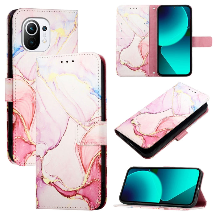 PT003 Funda de teléfono de cuero con tapa y patrón de mármol, For Xiaomi Poco X3 GT, For Xiaomi Mi 11 Ultra, For Xiaomi Mi 11 Pro, For Xiaomi Mi 11, For Xiaomi Redmi 10X 4G, For Xiaomi Redmi Note 9 4G Global, For Xiaomi Mi 10T / 10T Pro 5G / Redmi K30S...