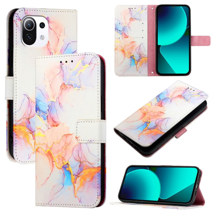 PT003 Funda de teléfono de cuero con tapa y patrón de mármol, For Xiaomi Poco F6, For Xiaomi Poco X6 Neo 5G Global, For Xiaomi 14 Ultra, For Xiaomi 14 Pro, For Xiaomi 14, For Xiaomi Redmi Note 12R / Poco M6 Pro 5G                                       ...