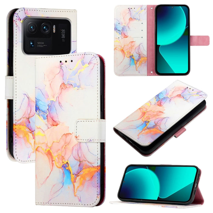 PT003 Funda de teléfono de cuero con tapa y patrón de mármol, For Xiaomi Poco X3 GT, For Xiaomi Mi 11 Ultra, For Xiaomi Mi 11 Pro, For Xiaomi Mi 11, For Xiaomi Redmi 10X 4G, For Xiaomi Redmi Note 9 4G Global, For Xiaomi Mi 10T / 10T Pro 5G / Redmi K30S...