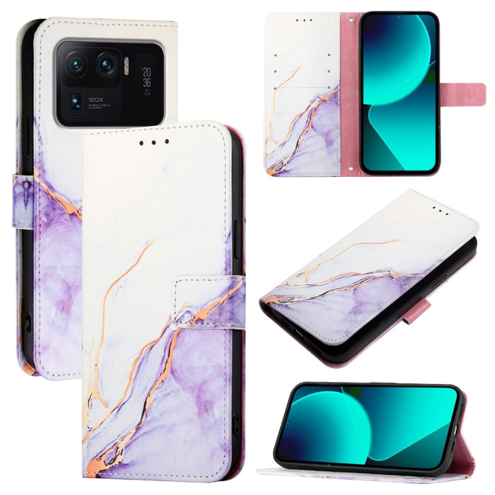 PT003 Funda de teléfono de cuero con tapa y patrón de mármol, For Xiaomi Poco X3 GT, For Xiaomi Mi 11 Ultra, For Xiaomi Mi 11 Pro, For Xiaomi Mi 11, For Xiaomi Redmi 10X 4G, For Xiaomi Redmi Note 9 4G Global, For Xiaomi Mi 10T / 10T Pro 5G / Redmi K30S...