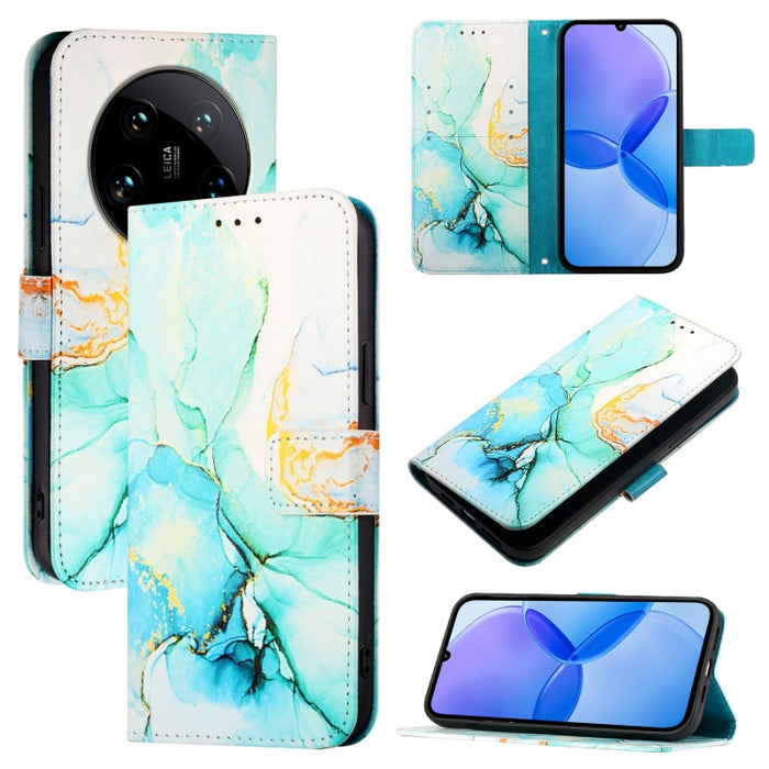 PT003 Funda de teléfono de cuero con tapa y patrón de mármol, For Xiaomi Poco F6, For Xiaomi Poco X6 Neo 5G Global, For Xiaomi 14 Ultra, For Xiaomi 14 Pro, For Xiaomi 14, For Xiaomi Redmi Note 12R / Poco M6 Pro 5G                                       ...