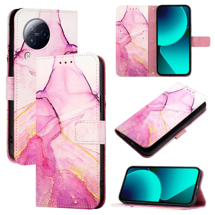 PT003 Funda de teléfono de cuero con tapa y patrón de mármol, For Xiaomi Poco F6, For Xiaomi Poco X6 Neo 5G Global, For Xiaomi 14 Ultra, For Xiaomi 14 Pro, For Xiaomi 14, For Xiaomi Redmi Note 12R / Poco M6 Pro 5G                                       ...
