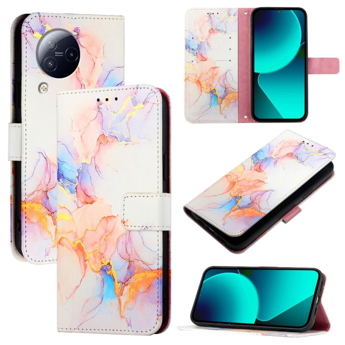 PT003 Funda de teléfono de cuero con tapa y patrón de mármol, For Xiaomi Poco F6, For Xiaomi Poco X6 Neo 5G Global, For Xiaomi 14 Ultra, For Xiaomi 14 Pro, For Xiaomi 14, For Xiaomi Redmi Note 12R / Poco M6 Pro 5G                                       ...