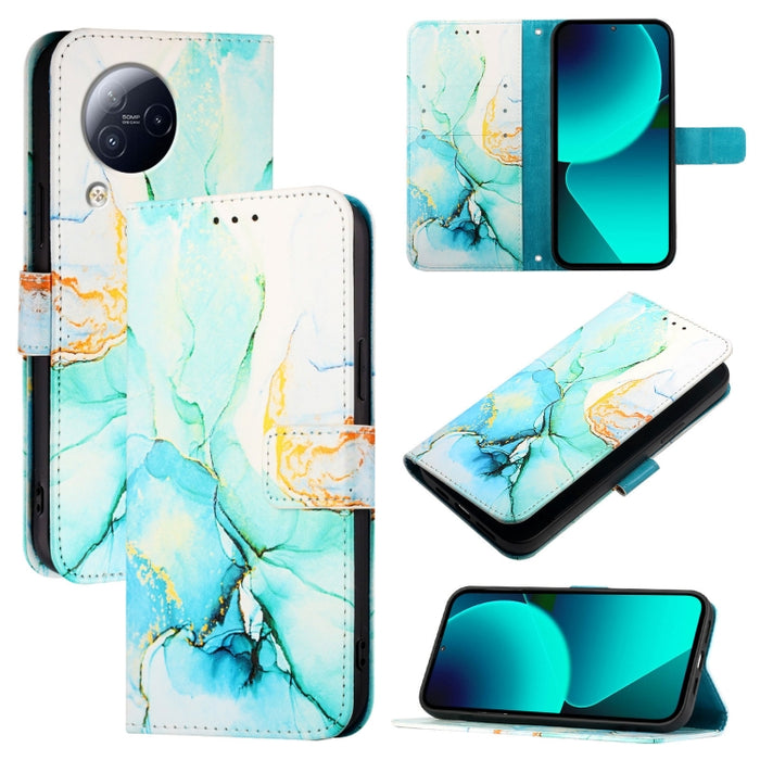 PT003 Funda de teléfono de cuero con tapa y patrón de mármol, For Xiaomi Poco F6, For Xiaomi Poco X6 Neo 5G Global, For Xiaomi 14 Ultra, For Xiaomi 14 Pro, For Xiaomi 14, For Xiaomi Redmi Note 12R / Poco M6 Pro 5G                                       ...