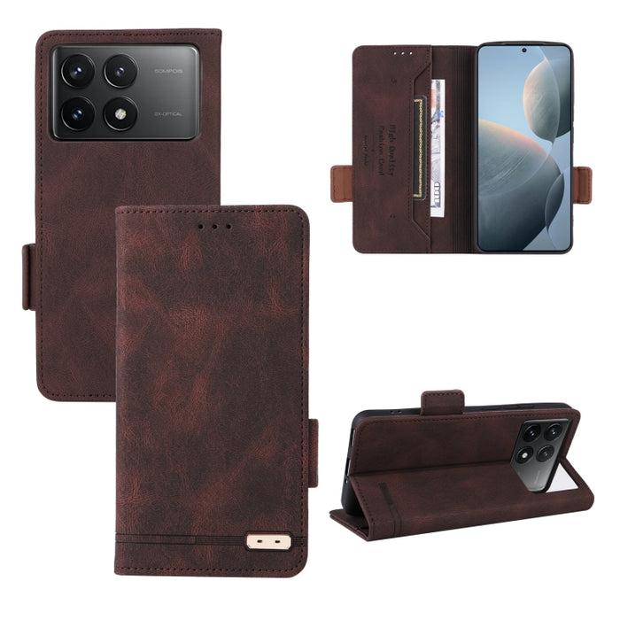 Funda de teléfono de cuero con cierre magnético, For Redmi Turbo 5 Max / Poco X8 Pro Max 5G, For Redmi Note 15 Pro+ 5G 163.3mm / Poco M8 Pro 5G, For Redmi Note 15 5G / 4G 164mm / Poco M8 5G, For Redmi K90 Pro Max 5G / Poco F8 Ultra                     ...