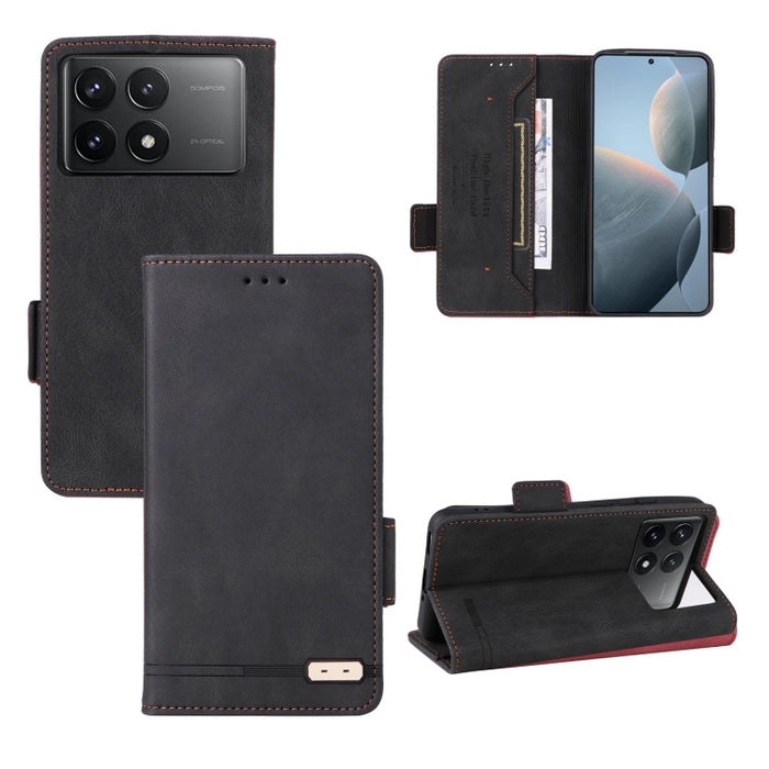Funda de teléfono de cuero con cierre magnético, For Redmi Turbo 5 Max / Poco X8 Pro Max 5G, For Redmi Note 15 Pro+ 5G 163.3mm / Poco M8 Pro 5G, For Redmi Note 15 5G / 4G 164mm / Poco M8 5G, For Redmi K90 Pro Max 5G / Poco F8 Ultra                     ...