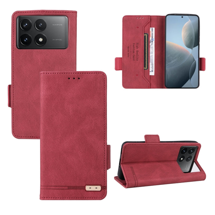 Funda de teléfono de cuero con cierre magnético, For Redmi Turbo 5 Max / Poco X8 Pro Max 5G, For Redmi Note 15 Pro+ 5G 163.3mm / Poco M8 Pro 5G, For Redmi Note 15 5G / 4G 164mm / Poco M8 5G, For Redmi K90 Pro Max 5G / Poco F8 Ultra                     ...