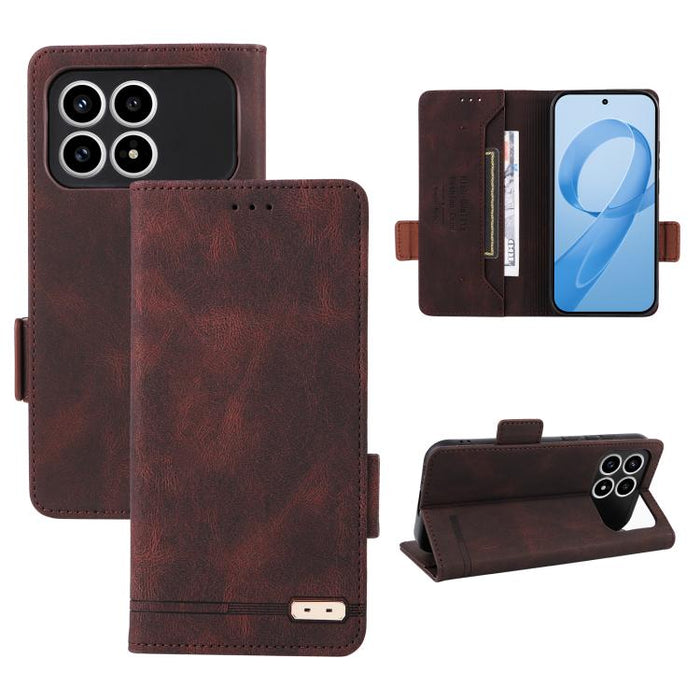 Funda de teléfono de cuero con cierre magnético, For Redmi Turbo 5 Max / Poco X8 Pro Max 5G, For Redmi Note 15 Pro+ 5G 163.3mm / Poco M8 Pro 5G, For Redmi Note 15 5G / 4G 164mm / Poco M8 5G, For Redmi K90 Pro Max 5G / Poco F8 Ultra                     ...
