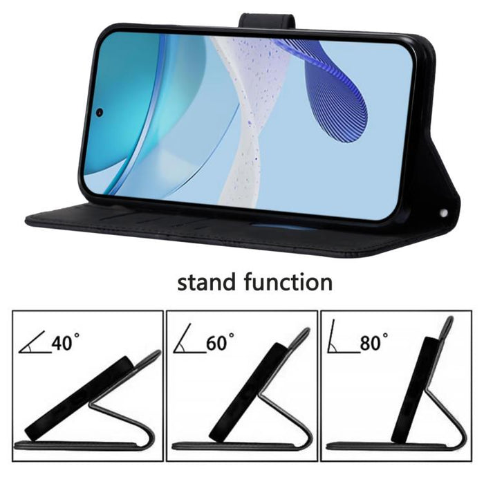 Funda para teléfono de cuero con tapa en relieve 3D cruzada, For Xiaomi 14T, For Xiaomi Poco F6